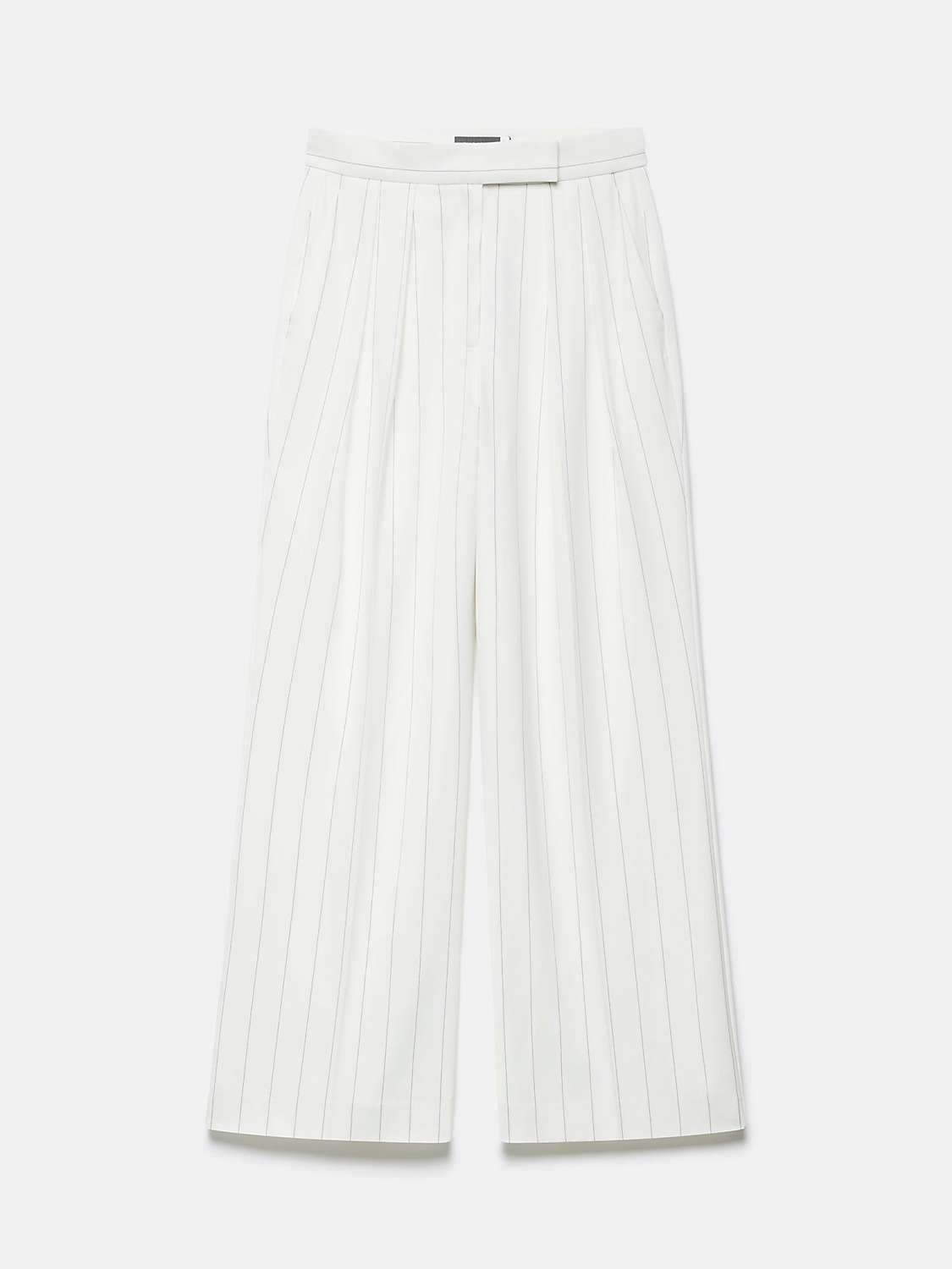Buy Mint Velvet Pinstripe Wide Leg Trousers, White Ivory Online at johnlewis.com