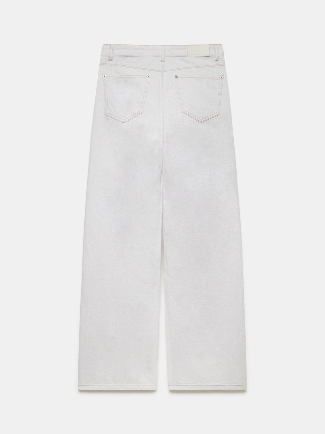 Buy Mint Velvet Relaxed Fit Linen Blend Wide Leg Jeans, Natural Online at johnlewis.com
