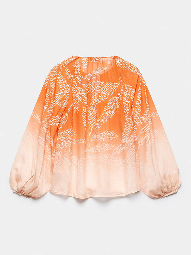 Mint Velvet Abstract Print Blouse, Orange/Multi