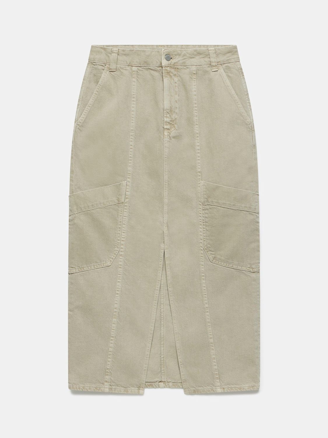 Buy Mint Velvet Cargo Midi Skirt, Green Khaki Online at johnlewis.com
