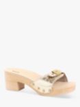 Scholl Pescura Ibiza Metallic Clog Sandals, Light Gold