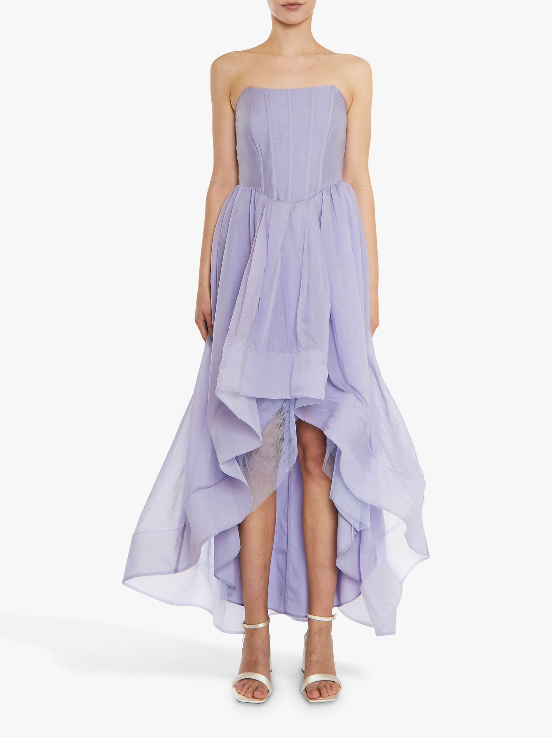 Buy True Decadence Winnie Corset Style Hi-Low Dress, Hydrangea Online at johnlewis.com