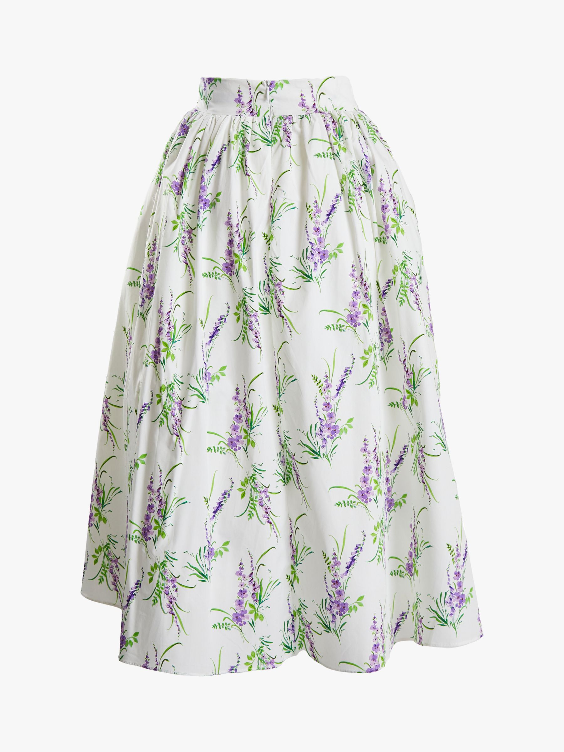 Buy True Decadence Madisyn Floral Print Midi Skirt, Lilac Bouquet Floral Online at johnlewis.com