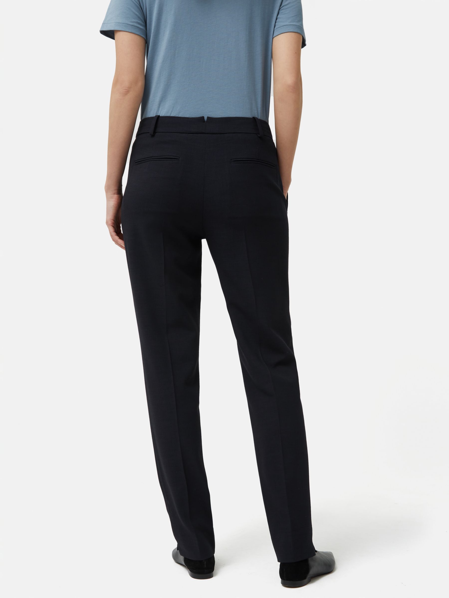Buy Jigsaw Crosshatch Palmer Tailored Trousers, Navy Online at johnlewis.com