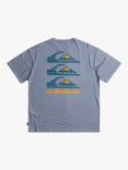 Quiksilver Kids' Vertical Logos Organic Cotton T-Shirt, Vintage Indigo