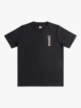 Quiksilver Kids' Warped Cotton Short Sleeve T-Shirt, Black