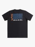 Quiksilver Kids' Warped Cotton Short Sleeve T-Shirt, Black