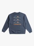 Quiksilver Kids' Screen Crew Neck Jumper, Vintage Indigo