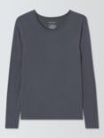 John Lewis Bamboo Blend Long Sleeve Top, Grey Graphite