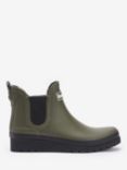 Barbour Clifton Wedge Wellington Ankle Boots, Olive/Black