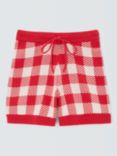 Olivia Rubin Wallis Gingham Knit Shorts, Red/White