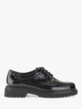 Gabor Friendly Wide Fit Patent Leather Brogues, Black