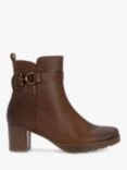 Gabor Engage Wide Fit Leather Ankle Boots, Camel