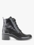 Gabor Joylon Wide Fit Patent Leather Boots, Black