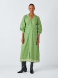 SUMMERY Copenhagen Edina Chevron Stripe Shirt Dress, Piquant Green