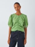 SUMMERY Copenhagen Edina Chevron Stripe Top, Piquant Green