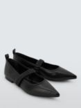 John Lewis ANYDAY Hennriette Point Toe Mary Jane Sachetto Ballerina Pumps, Black