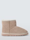 John Lewis Sheepskin Short Slipper Boots, Stone