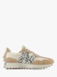 New Balance 327 Suede Blend Animal Trainers, Linen