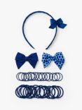 Small Stuff Kids' Back To School Hair Accessories Set, Navy