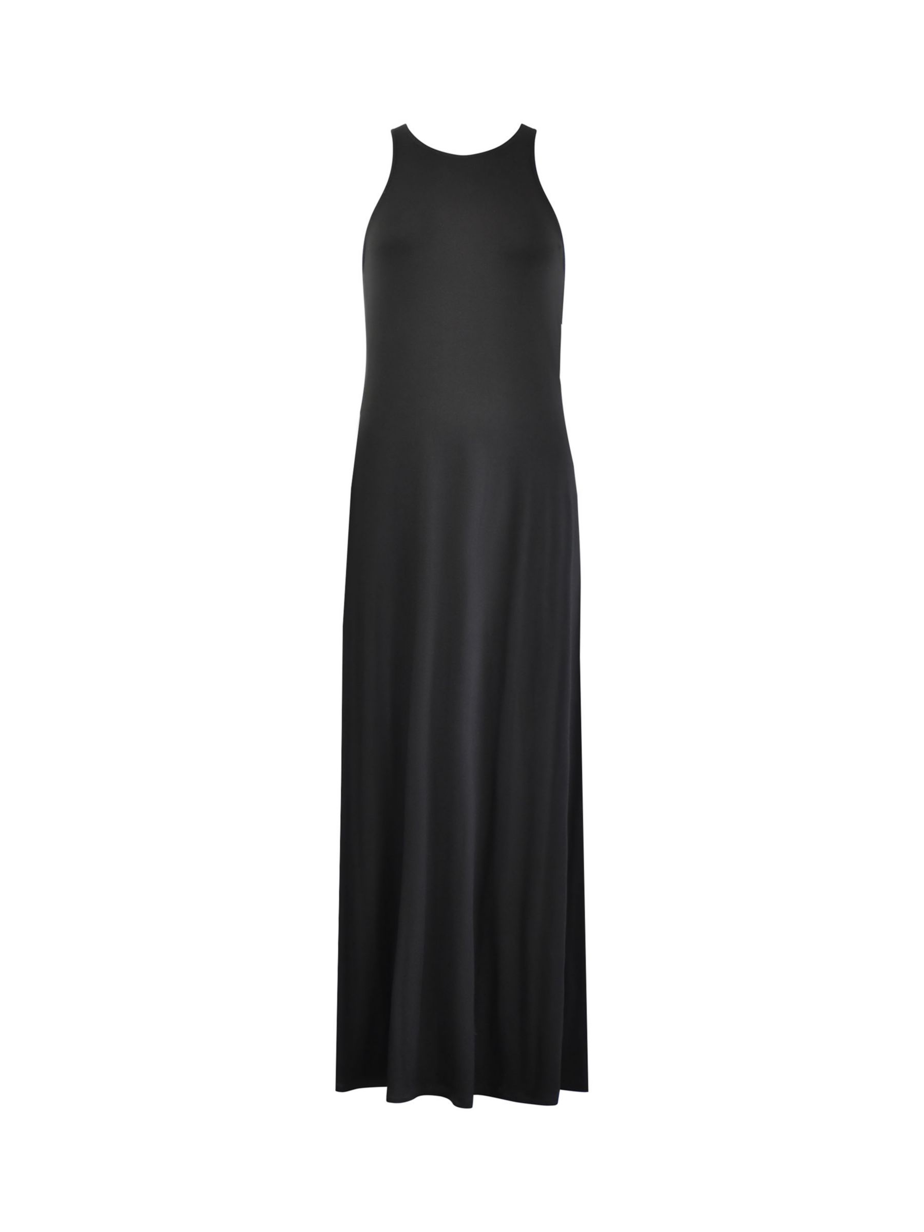 Ro&Zo Petite Jersey Racer Maxi Dress, Black