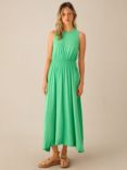 Ro&Zo Shirred Waist Jersey Maxi Dress, Green