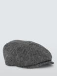 John Lewis Shetland Wool Bakerboy Hat, Grey Mid