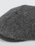 John Lewis Shetland Wool Bakerboy Hat, Grey Mid