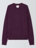 Kin Merino Wool Crew Neck Jumper, Deep Purple