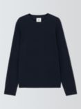 Kin Milano Stitch Cotton Crew Jumper, Dark Sapphire