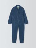 John Lewis ANYDAY Kids' Denim Boilersuit, Denim Blue