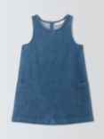 John Lewis ANYDAY Kids' Denim Pinafore Dress, Denim Blue