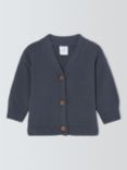 John Lewis Baby Cotton Blend Cardigan, Navy