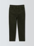 John Lewis Kids' 5 Pocket Cotton Corduroy Trousers, Olive