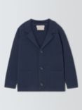 John Lewis Heirloom Collection Kids' Knit Cashmere Blend Blazer, Navy