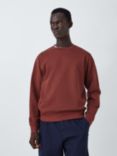 John Lewis ANYDAY Cotton Crew Neck Sweatshirt, Hot Chocolate