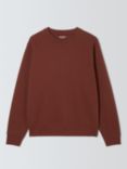 John Lewis ANYDAY Cotton Crew Neck Sweatshirt, Hot Chocolate