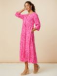 Aspiga Emma Tiered Midi Dress, Vin Mono Pink