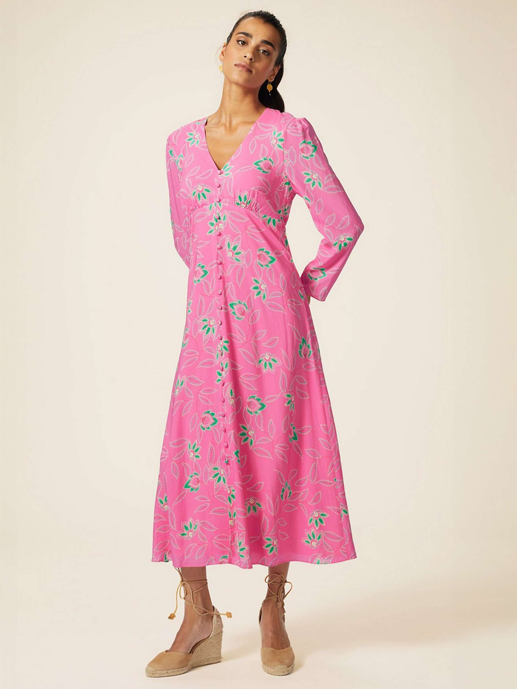 Buy Aspiga Claudia Midi Dress, Waterlily Pink Online at johnlewis.com