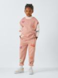 John Lewis Kids' Varsity Badge Sweatshirt, Blush Pink Multi