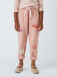 John Lewis ANYDAY Kids' Badge Joggers, Blush Pink