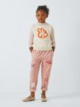 John Lewis ANYDAY Kids' Badge Joggers, Blush Pink