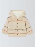 John Lewis Baby Striped Hooded Cardigan, Multi