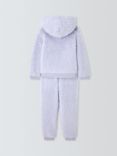 John Lewis Kids' Borg Hoodie and Trouser Set, Lillac