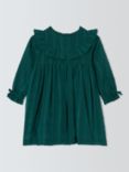 John Lewis Heirloom Collection Baby Glitter Dobby Chiffon Dress, Deep Teal