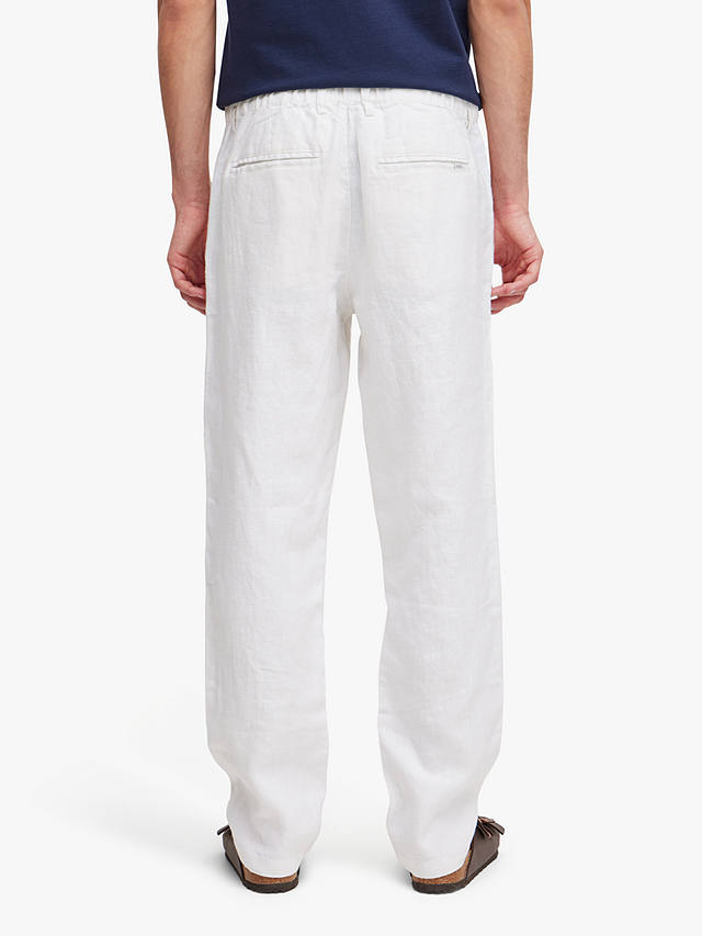 Casual Friday Pandrup Regular Fit Linen Trousers, Snow White