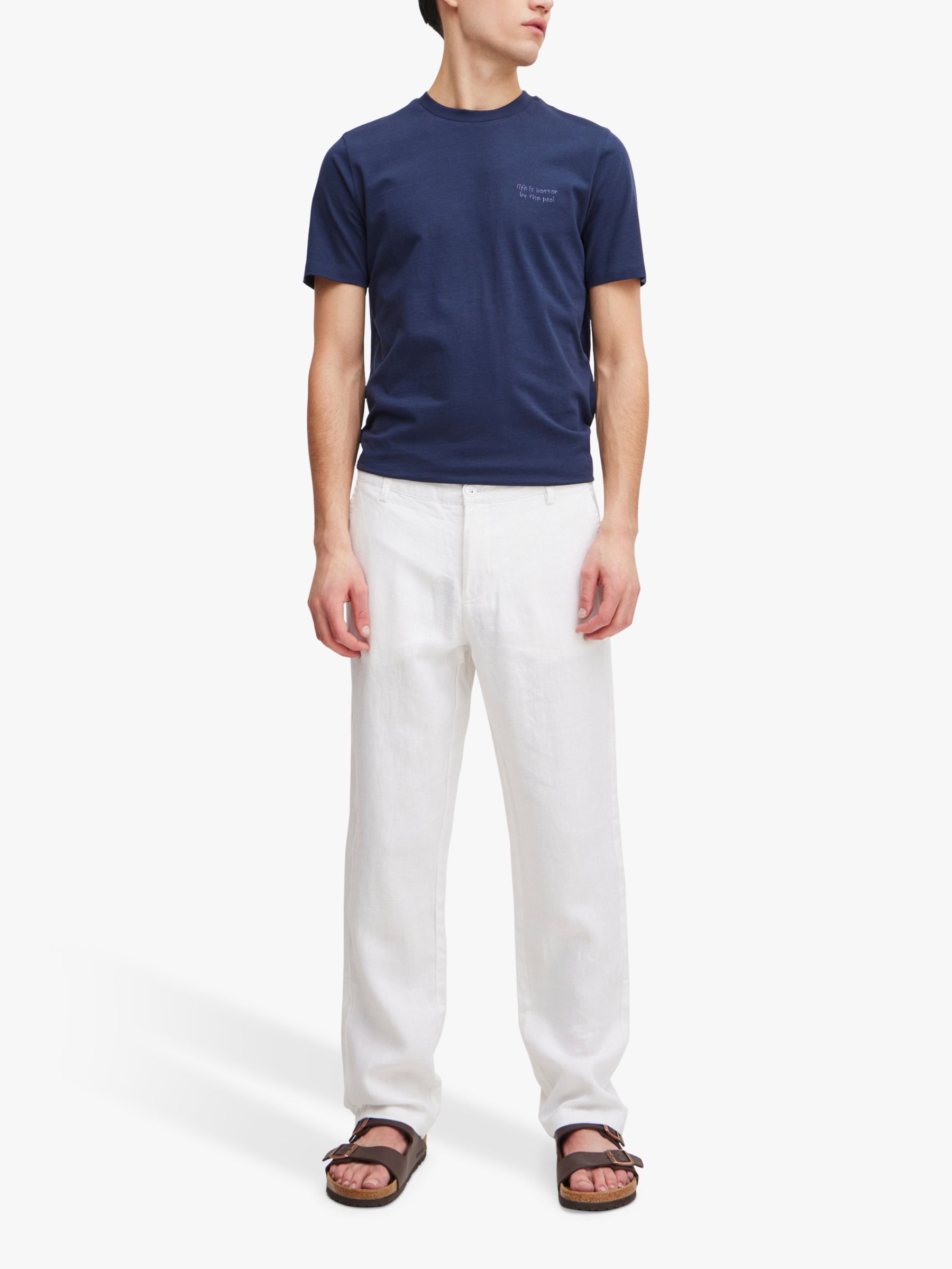 Buy Casual Friday Pandrup Regular Fit Linen Trousers Online at johnlewis.com