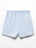 Mango Kids' Marieta Linen Blend Shorts, Pastel Blue