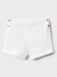 Mango Baby Efeso Cotton Shorts, Natural White