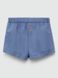 Mango Baby Nenufar Button Detail Shorts, Medium Blue